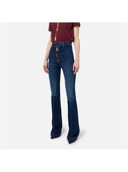 Jeans a zampa in cotone stretch con nervature ELISABETTA FRANCHI | PJ27D46E246E2104